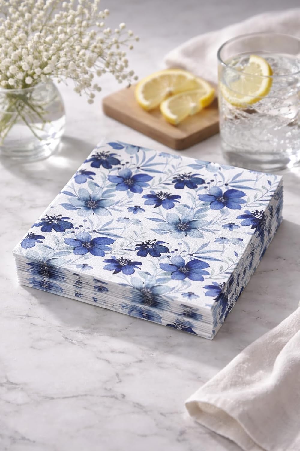 Airlaid 12×12" Floral Blue — 1 of 8