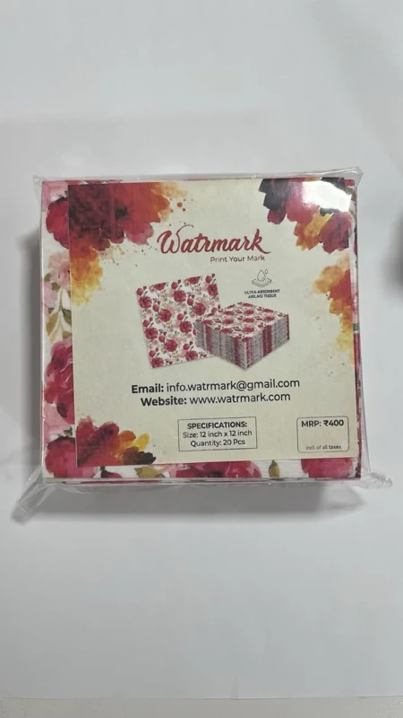 Airlaid 12×12" Floral Red Roses — 1 of 9